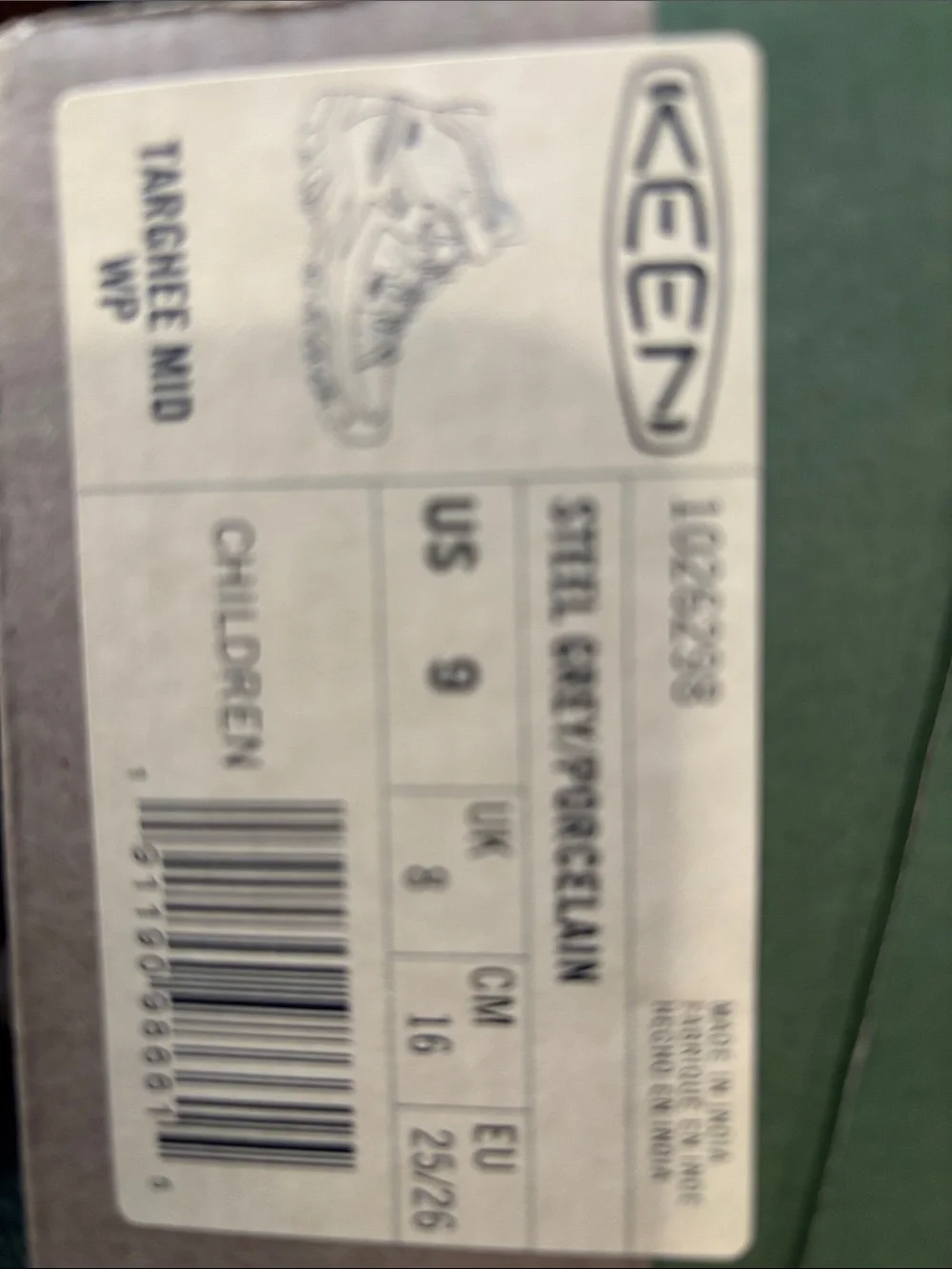 Keen Kids Gray and Teal Hiking Boots